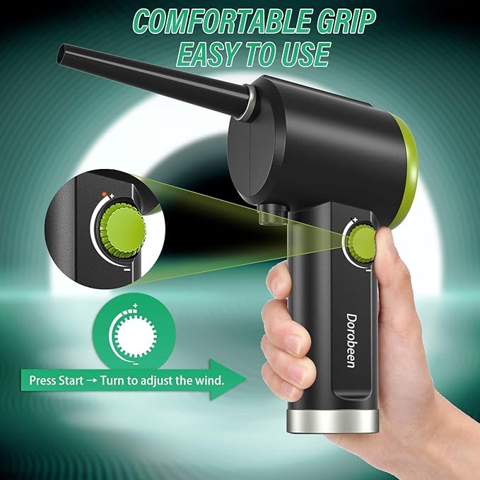 DOROBEEN Compressed Air Duster, Cordless Handheld Air Blower, Stepless Speed - Image 6