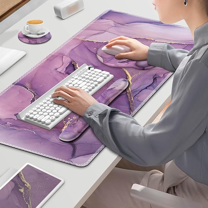 ToLuLu Desk Mat, XXL Large Mouse Pad Wrist Support Set,4 in1 Gaming Mousepad - Image 9