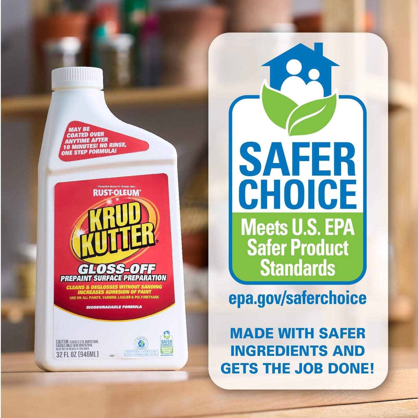 Krud Kutter GO326-6PK Gloss Off Prepaint Surface Preparation Cleaner, 32 oz, 6 Pack