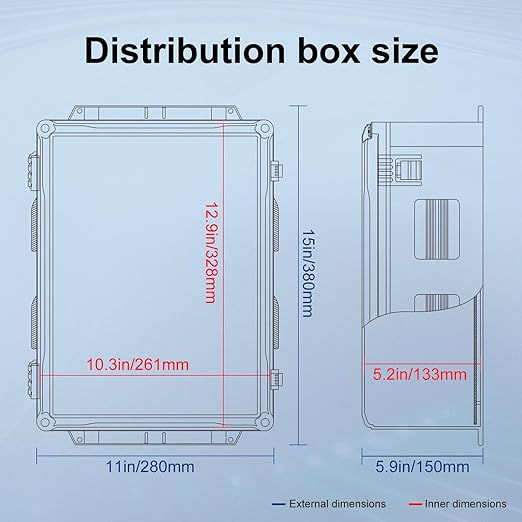 Namunanee Outdoor Electrical Junction Box, ABS Water Resistant Enclosure - Image 7