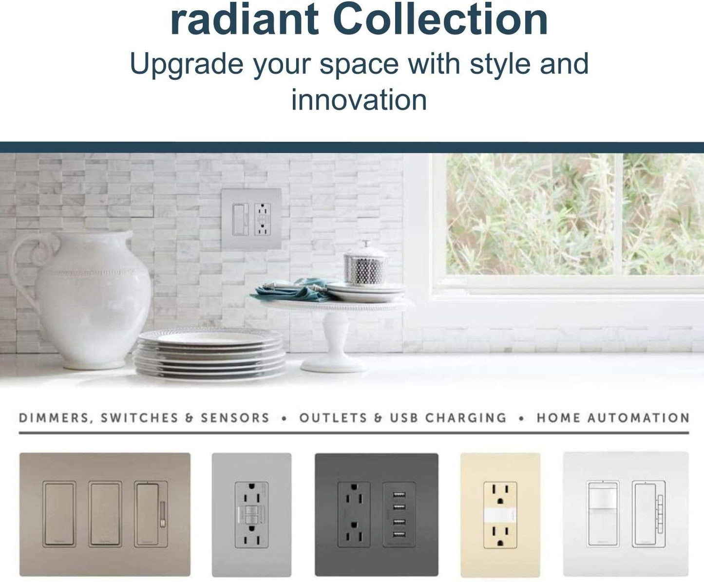 Legrand radiant 20 Amp GFCI Decorator Duplex Outlet Brown 1 Pack