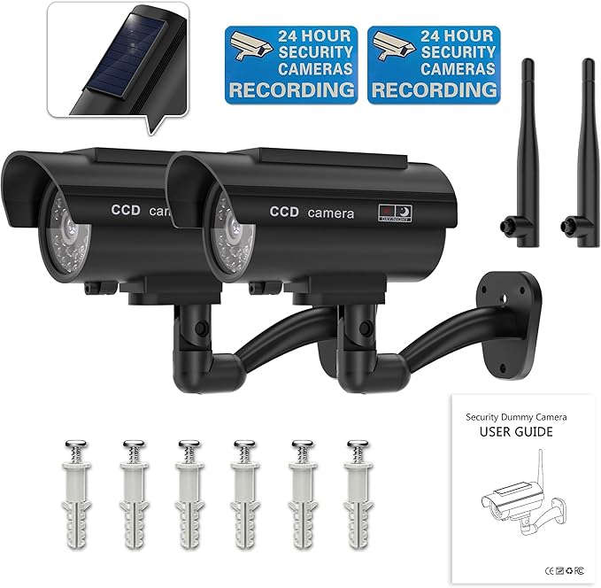 WALI Dummy Fake Camera, Solar Powered Fake Security Camera - Image 9