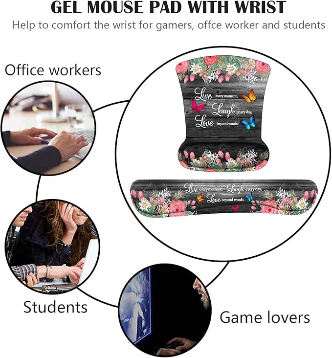 Keyboard Wrist Rest and Mouse Pad Wrist Support Set - Image 7