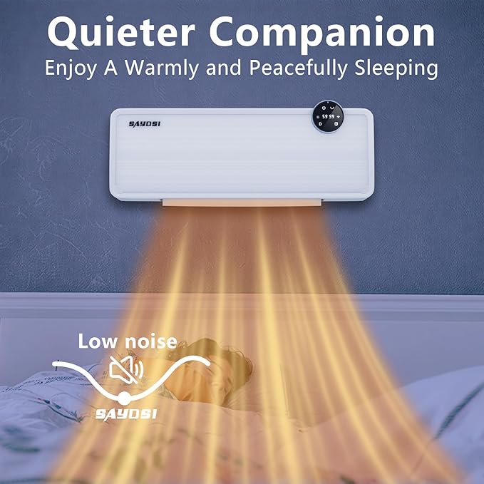 Wall Heater, SAYDSI 1500W Indoor Electric Space Heater - Image 7