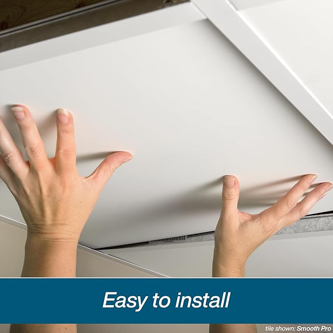 Genesis 2ft x 4ft Stucco Pro White Ceiling Tiles - Image 9