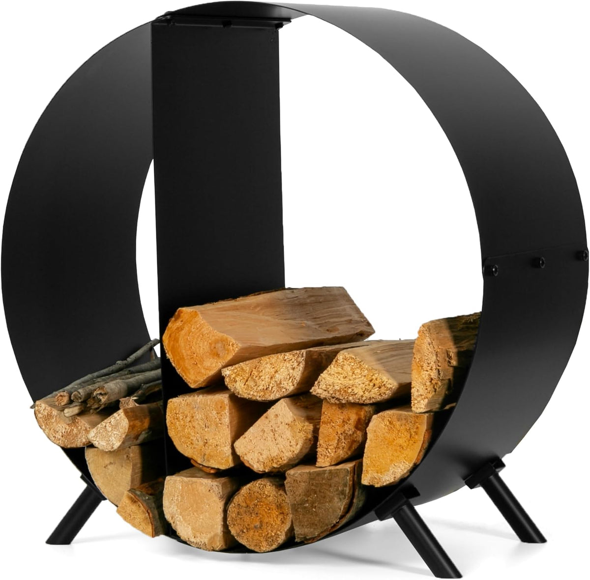 iron forge tools firewood rack, 30 inch circular, main product view