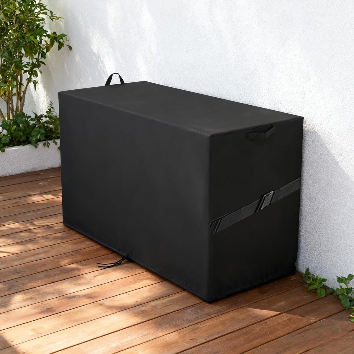 outdoor storage box cover for tarkari 320 gallon showing dimensions