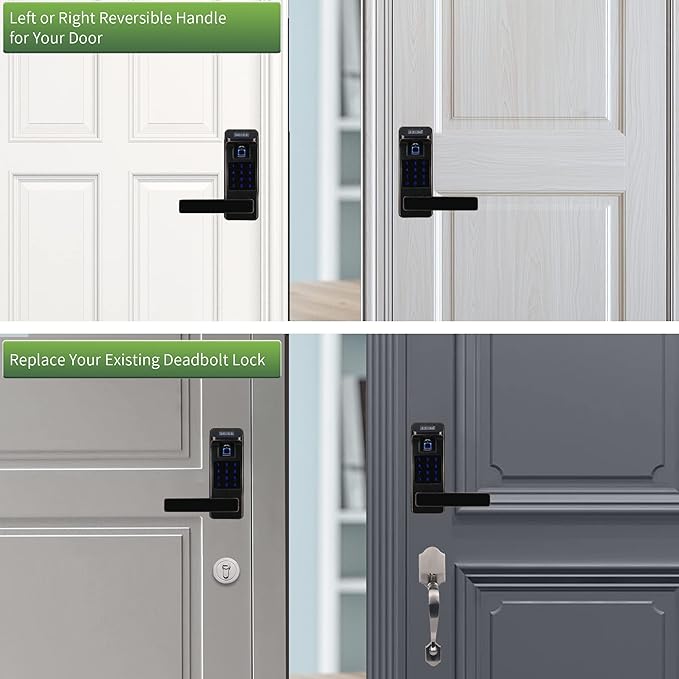Harfo Smart Door Lock, Heavy Duty 5 in 1 Keyless Entry Door Lock, Full App - Image 7