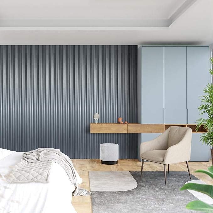 Art3dwallpanels Slat Wall Paneling, 8 Pack Wavy Grain Panel Wall Slats - Image 9