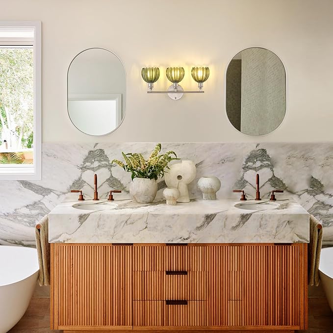 Shenmoyl Bathroom Light Fixtures, 3-Light Vanity Wall Light Over Mirror - Image 9