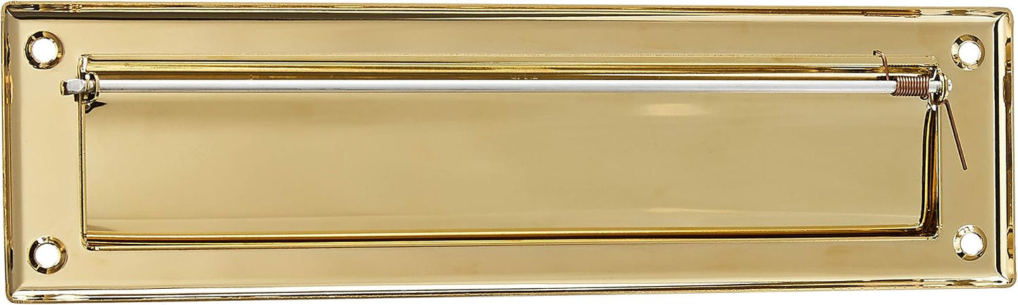 Baldwin Estate 0012.003 Letter Box Plate in Polished Brass, 13" x 3.625"