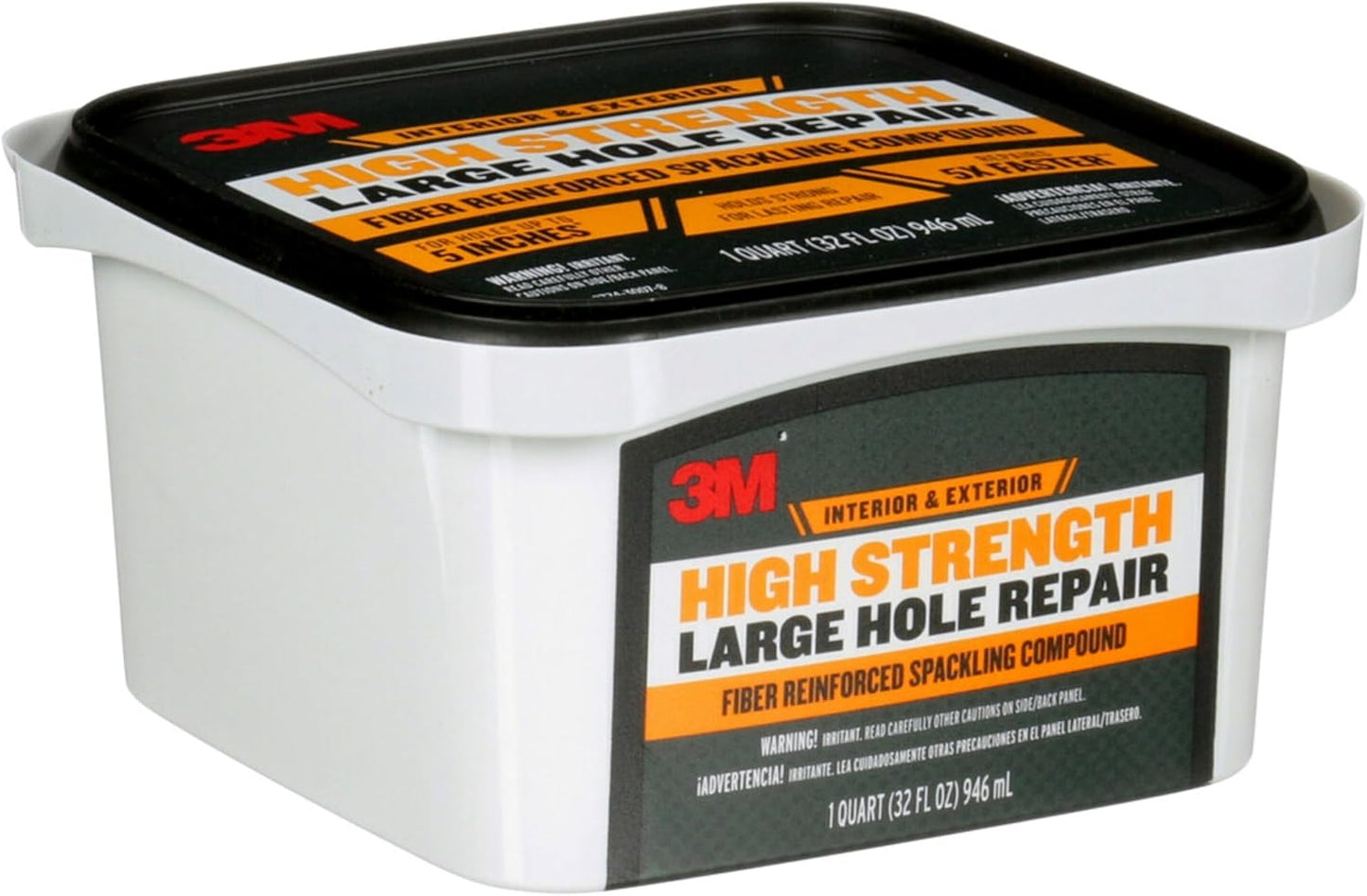 3M High Strength Large Hole Repair, 32 oz | Ideal for Large Hole Repair Cracks and Damaged Surfaces in Drywall, Plaster, Stucco, Concrete & Wood, For Easy Wall Repair