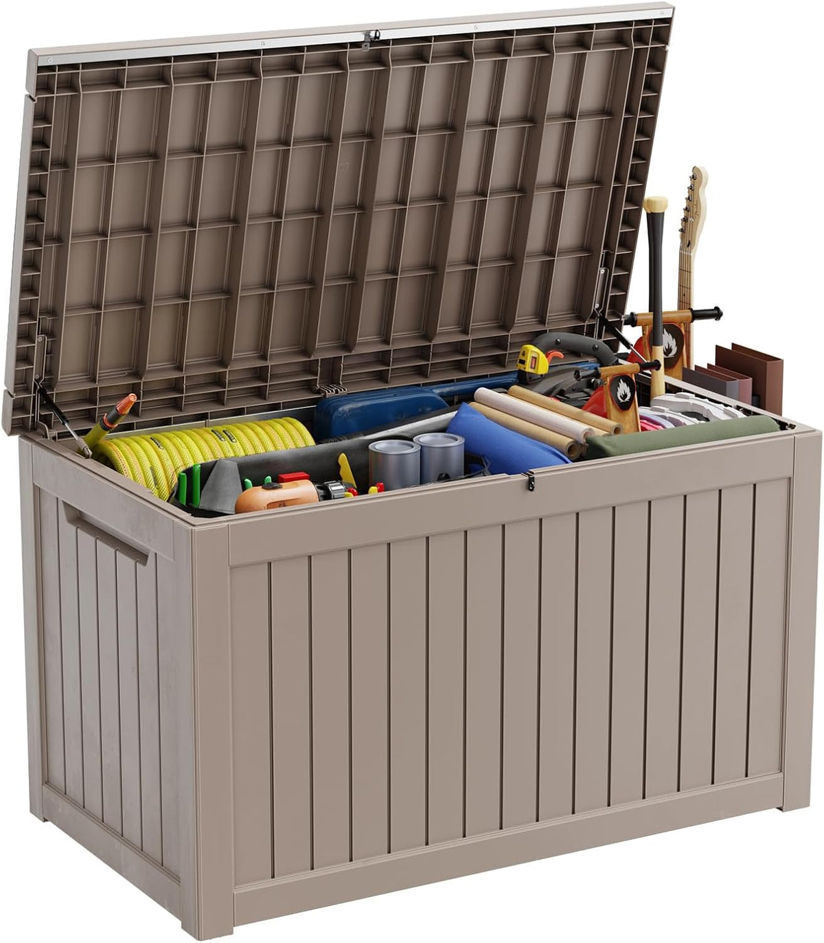vixzen 280 gallon deck boxes outdoor waterproof, lockable, main product view