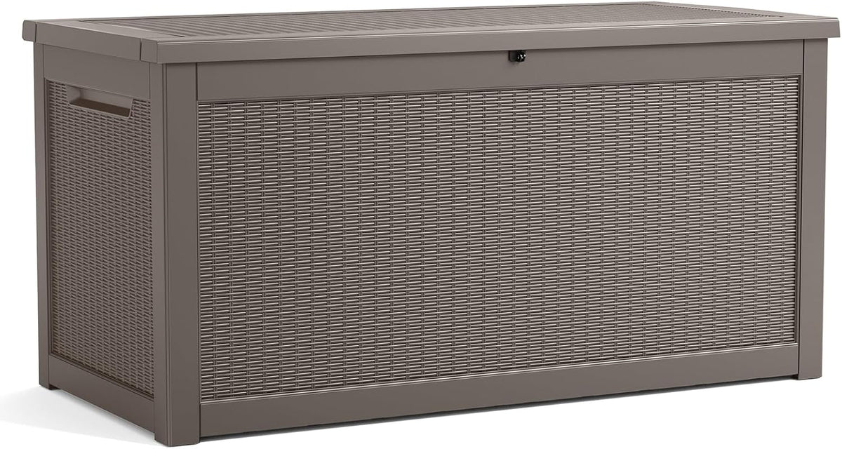 drato 320 gallon deck boxes outdoor waterproof, resin, main product view