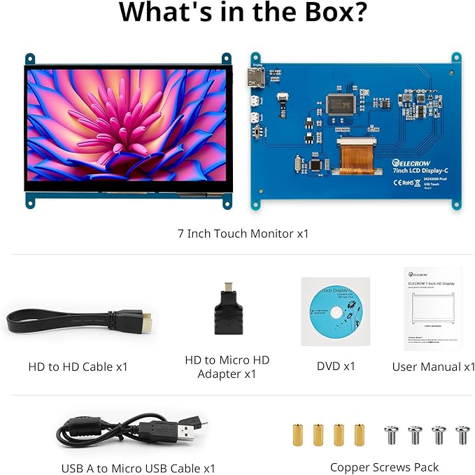 ELECROW 7 Inch 1024×600 Touchscreen - Image 9