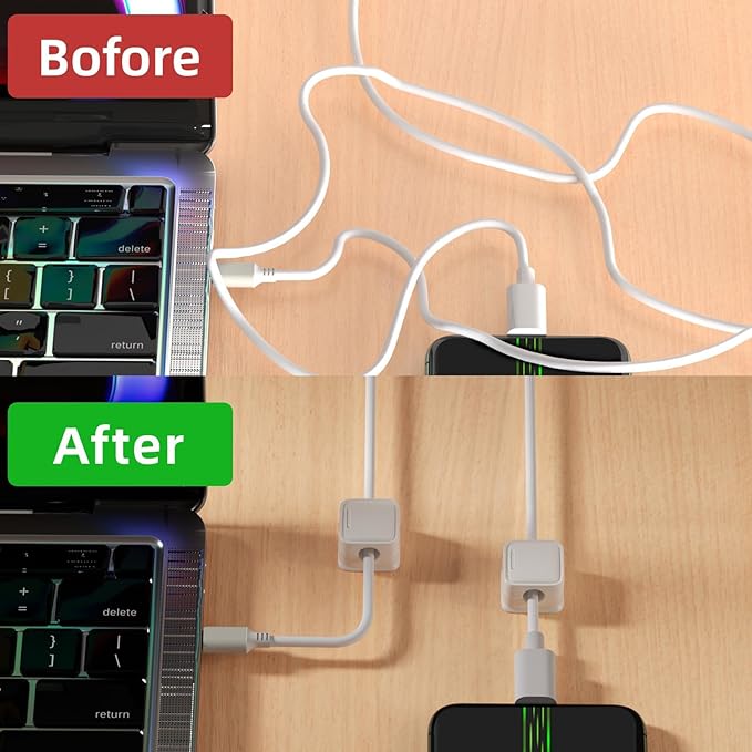 12 Pack Magnetic Cord Organizer Holder, Strong Adhesive Desk Cable Management - Image 8