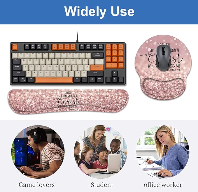 Keyboard Wrist Rest + Mouse Pad Wrist Support Set - Image 7
