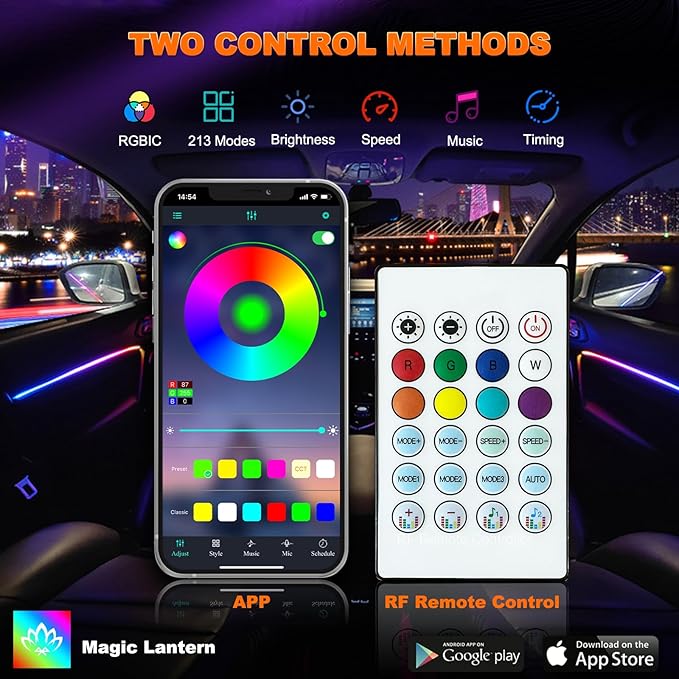 Jushope Interior Car LED Strip Lights, Acrylic LED Lights - Image 7