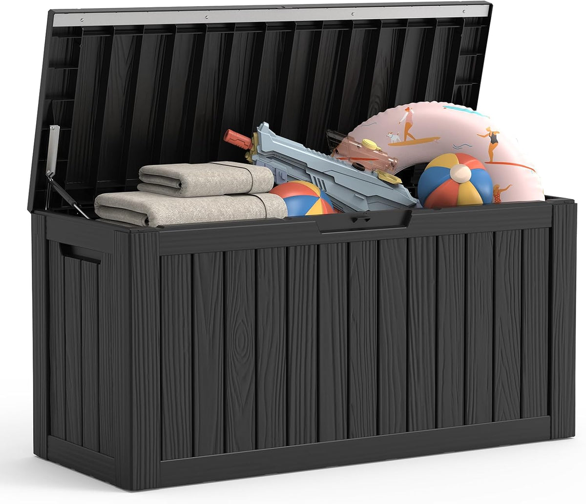 outdoor deck storage box, 90 gallon deck box,lockable, main product view