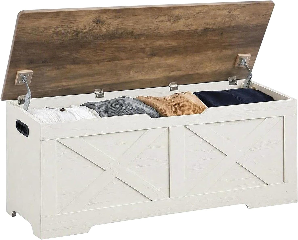 timberer 47.2" storage chest, wooden storage bench, entryway, main product view