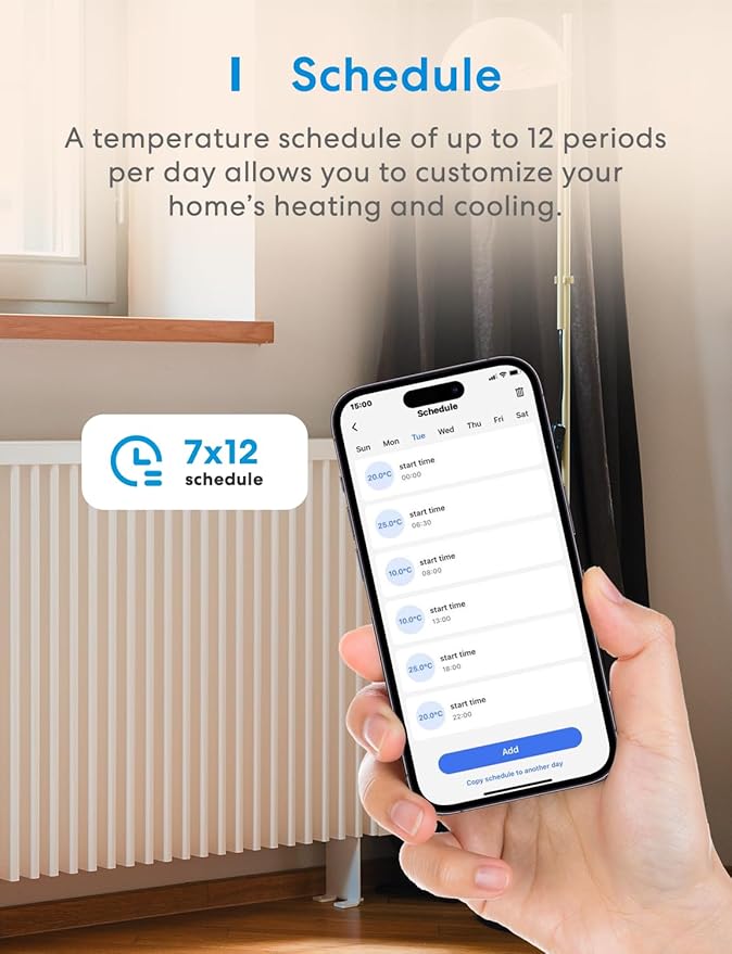 meross Smart Temperature Controller 15A 1800W, Smart Wi-Fi Thermostat - Image 9