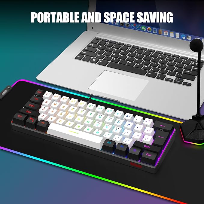 RedThunder 60% Gaming Keyboard and Mouse Combo, Ultra-Compact 61-Key RGB - Image 7