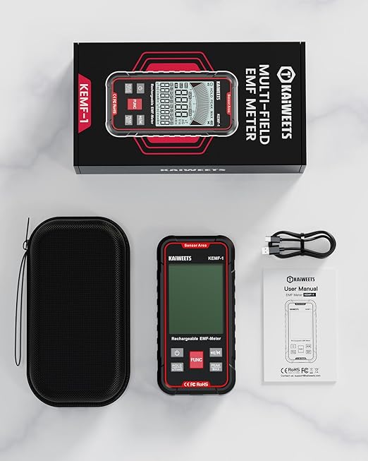 KAIWEETS EMF Detector, 3-in-1 Handheld EMF Meter Detects EF, WiFi Signal - Image 7