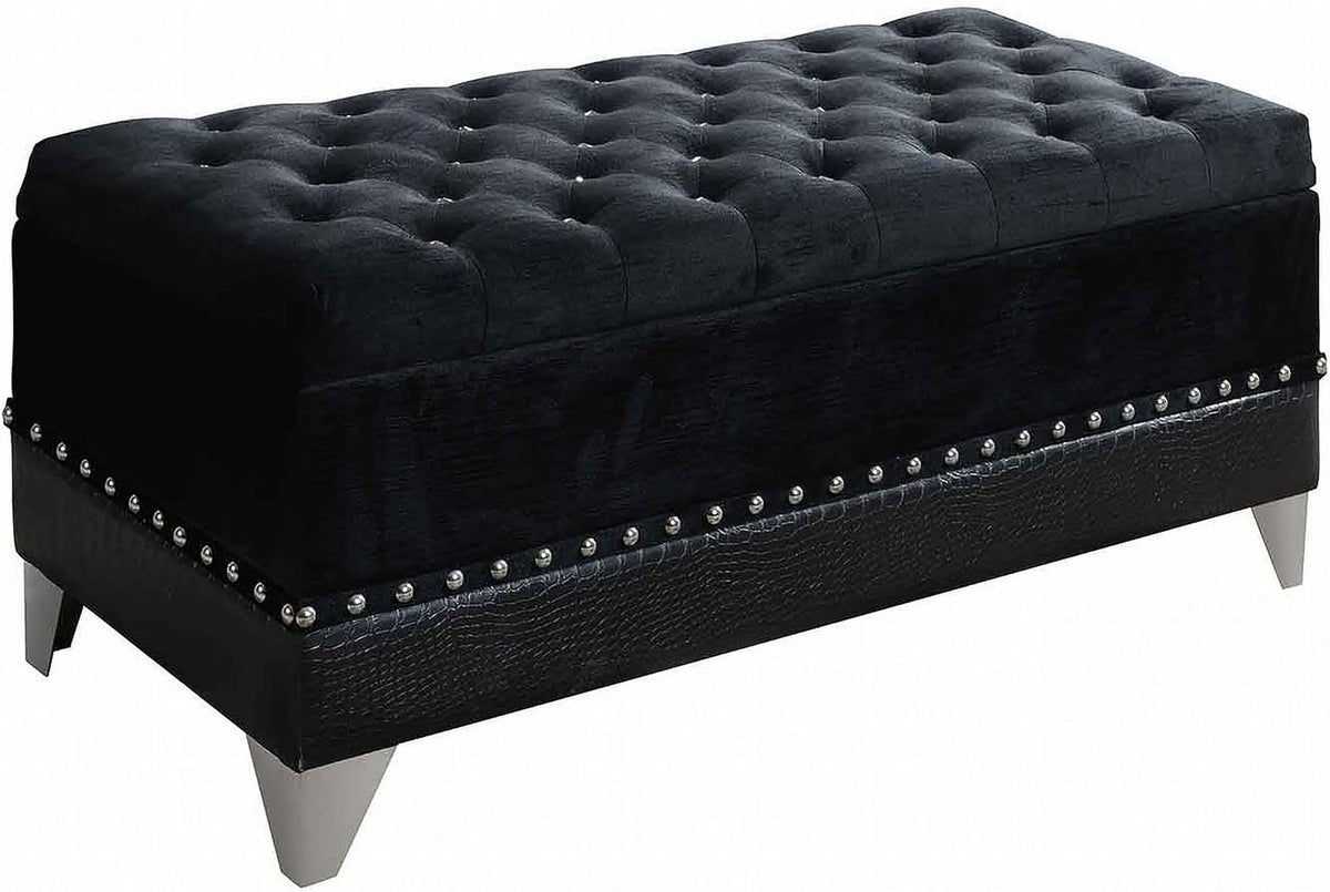 coaster home furnishings - barzini - velvet storage, main product view