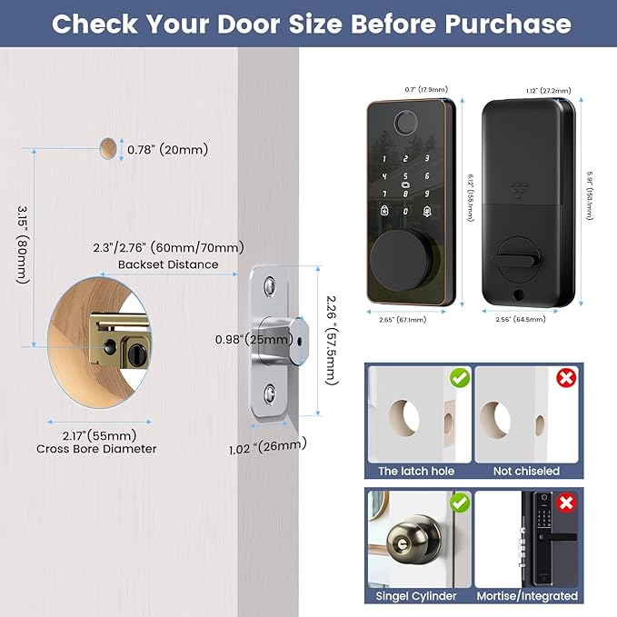 Keyless Entry Door Lock, Biquole Smart Lock - Image 9