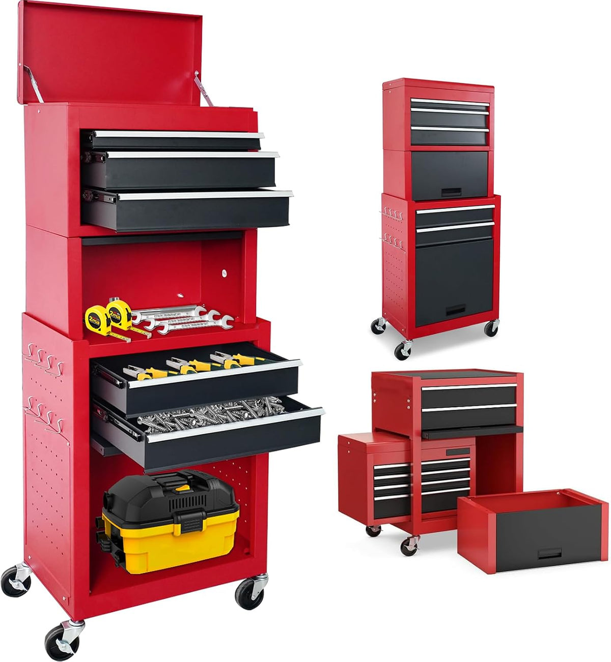 5-drawer rolling tool chest, high capacity metal tool, main product view
