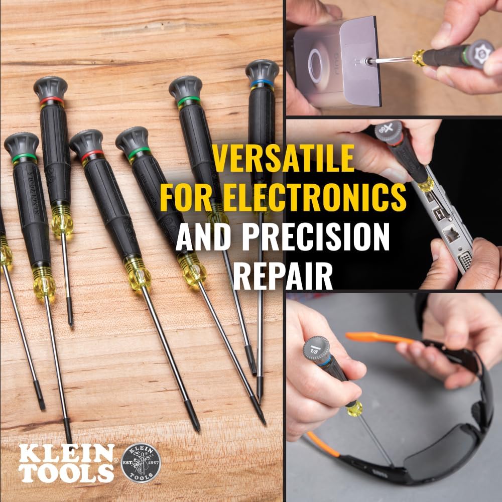 Klein Tools 80021 16-Piece Screwdriver Set with Magnetizer and Klein Tools 85617 8-Piece Precision Screwdriver Set
