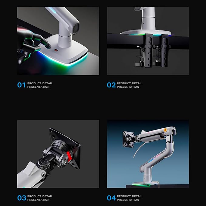 NB Gaming Monitor Arm or for 32 to 60 Inches Screen, Load up to 20 kg, VESA - Image 8