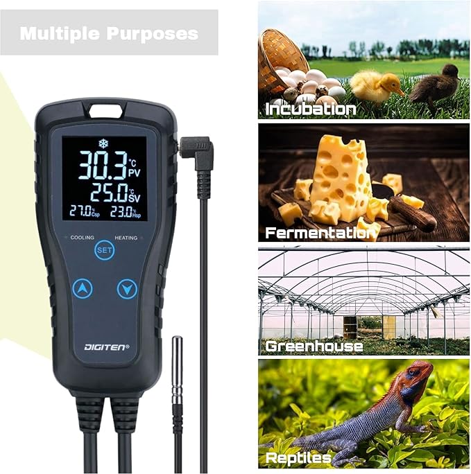 DIGITEN DTC102 Temperature Controller Outlet 2-Stage Plug in Thermostat Digital - Image 7