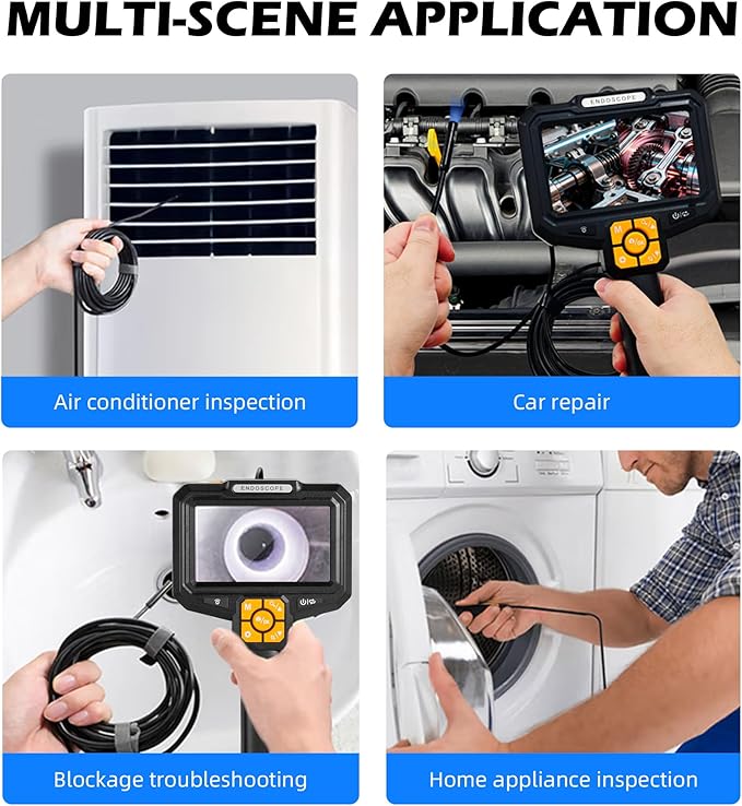 5" Dual-View Handle Endoscope Camera, 2MP Front&Side Lens, IP67 Waterproof 5M - Image 9