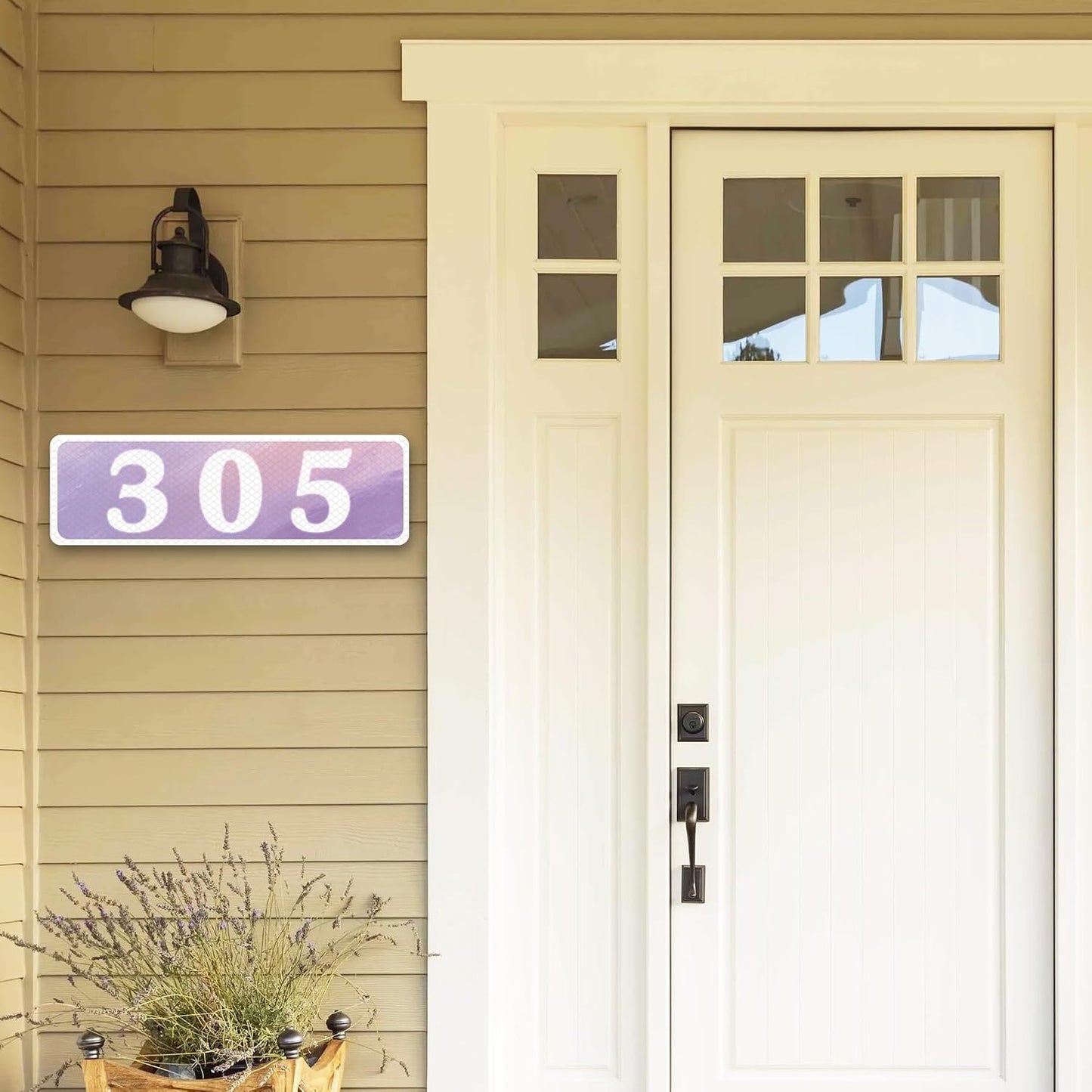 911 Reflective House Address Sign Vertical, 10"x3.15"(Dark-color) | Custom Address Number Sign for Mailbox, Porch, Driveway, Double-sied Printing Optional, Heavy-duty Aluminum, Waterproof
