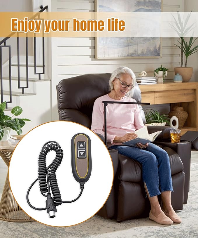 AWTURBO 2 Button 5 Pin Remote Replace Model ZK1200-HC Power Recliner Lift Chair - Image 6