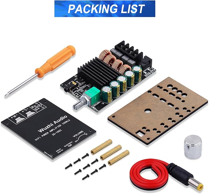ZK-1002 Bluetooth 5.0 Audio Amplifier Board, 100W x 2 2.0 Channel Mini HiFi - Image 8