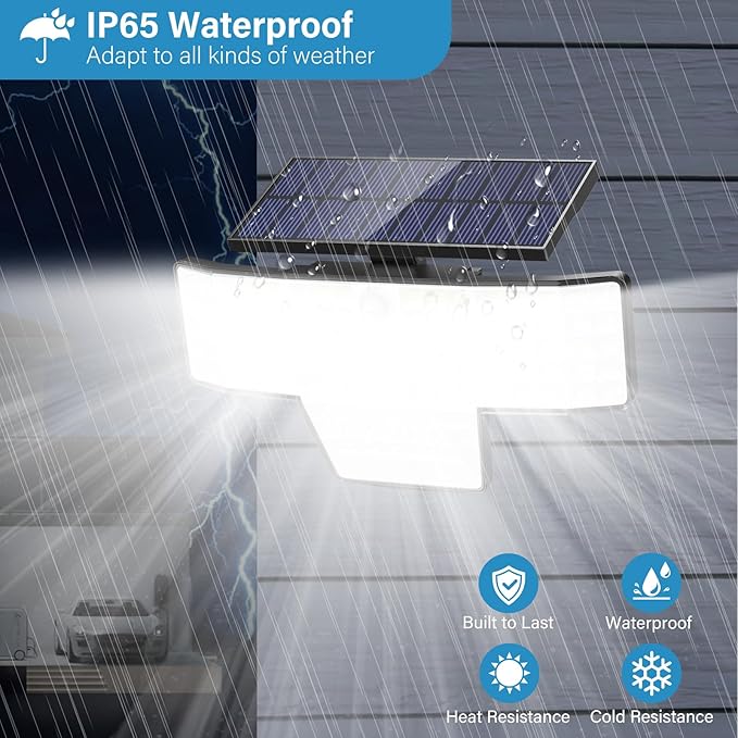 Adewalk Solar Lights Outdoor, 3500LM IP65 Waterproof Solar Street Lights - Image 8