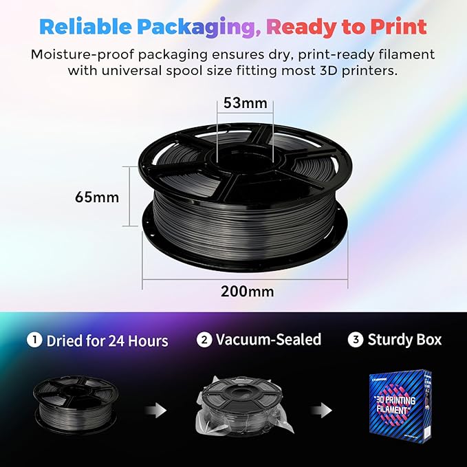 Flashforge 3D Printer Filament Silk PLA 1.75mm 1kg Spool-Dimensional Accuracy - Image 7
