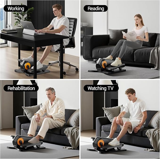 Under Desk Elliptical Machine, Electric Seated Pedal Exerciser, Min Leg - Image 7