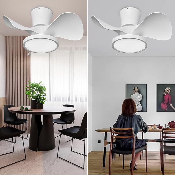 ocioc Quiet Ceiling Fan with LED Light 22 inch Large Air Volume Remote Control - Image 8