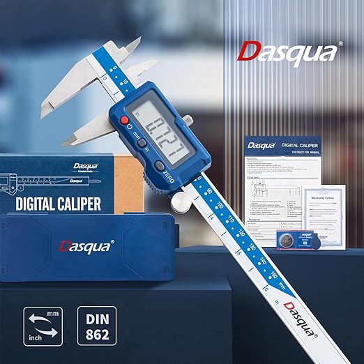 Dasqua 6”/150mm Digital Caliper, Stainless Steel Precision Measuring Tool - Image 6