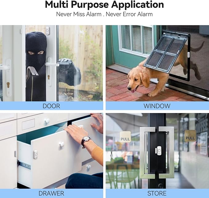 Door Window Alarm for Kids Safety, VOXON Door Alarm for Home Security Personal - Image 7