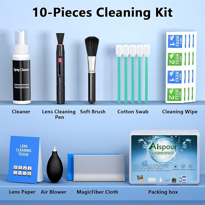 Aispour Camera Lens Cleaning Kit, 10-in-1 Camera Cleaning Kit, Camera Lens - Image 6