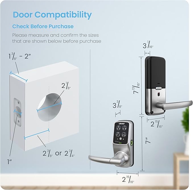 Lockly Secure Pro Smart Lock Wi-Fi, Keyless Entry Digital Keypad Door Lock - Image 9