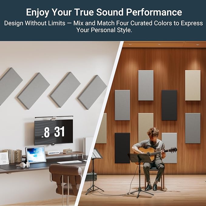 4 Pack High-Density Core with Fabric Cover Acoustic Panels – 24×12×2 In - Image 7