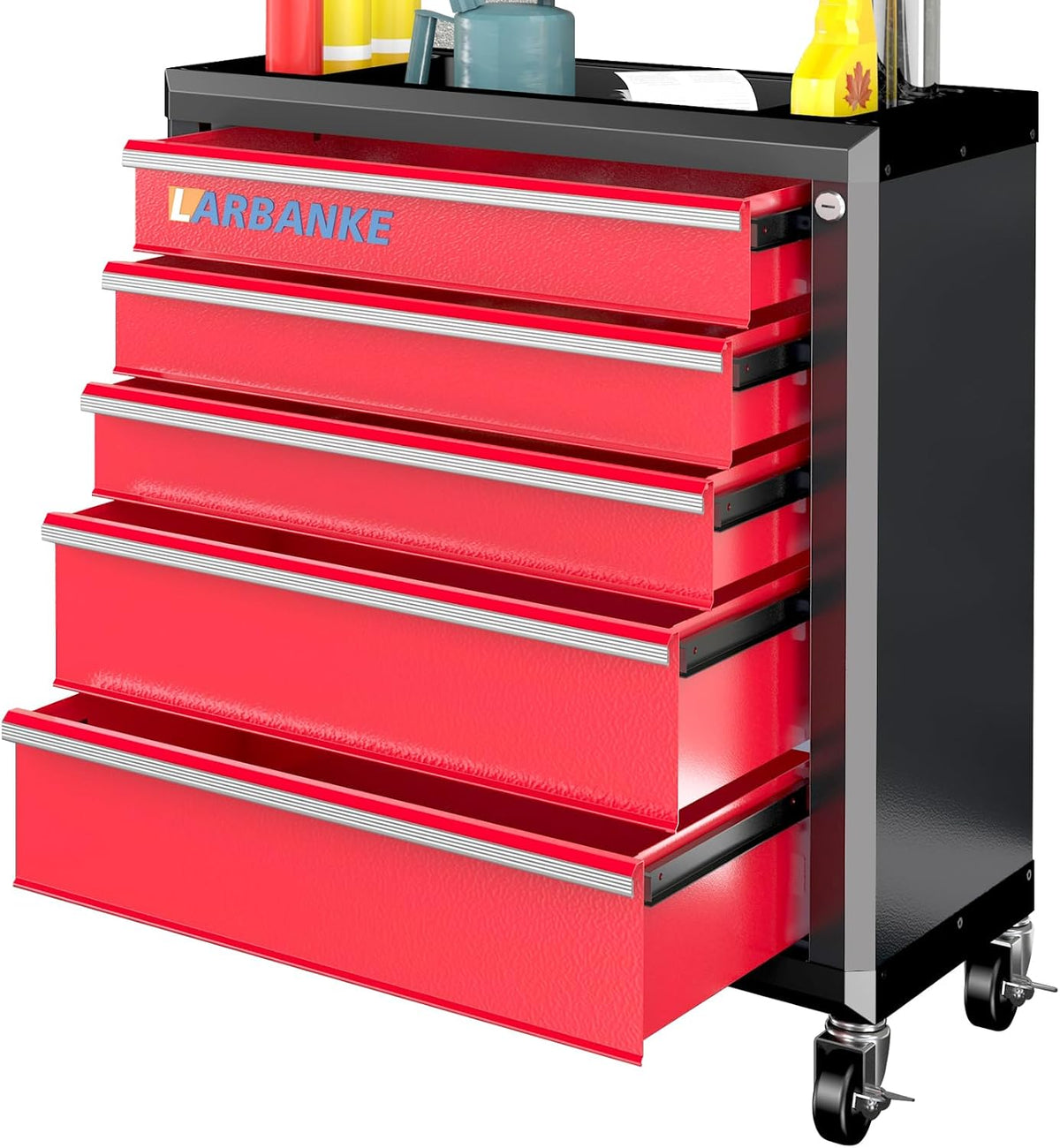 larbanke 5-drawer rolling tool chest with wheels and, main product view