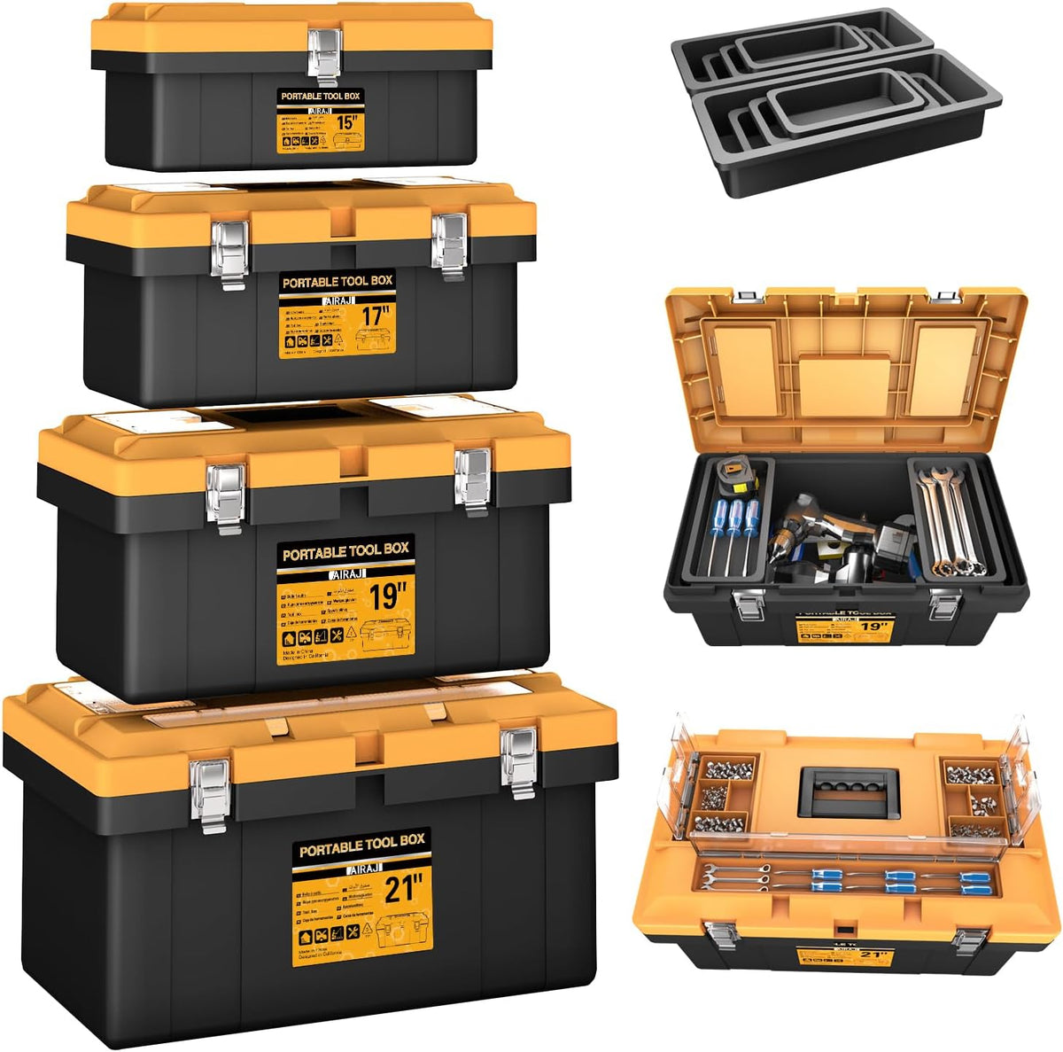 airaj tool box 4 in 1 set, portable, main product view