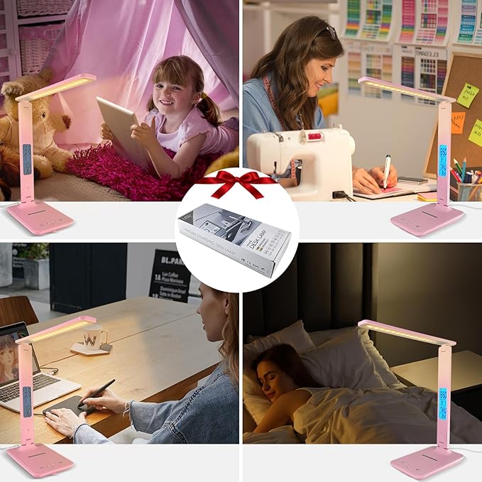 Desk Lamp with Wireless Charger,USB Charging Port, Dimmable Office Desk Light - Image 7