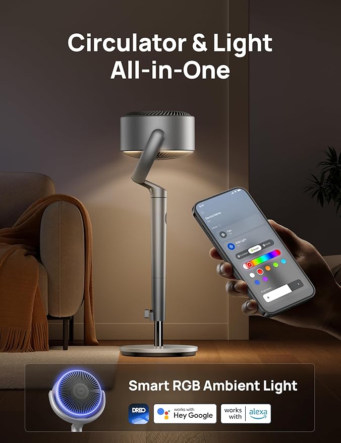 Dreo Smart Fans for Bedroom, 120° +120° Omni-Directional Oscillating Fan - Image 7